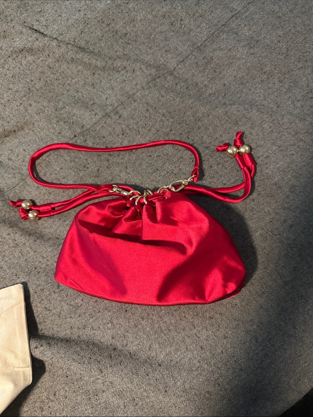 J.Crew drawstring pouch bag in satin, NWOT - Picture 3 of 8